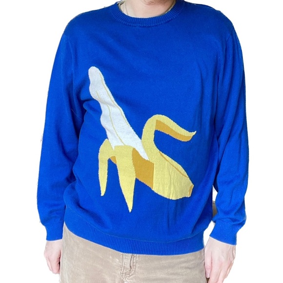 Alex Stevens Other - 𝅺Alex Stevens Banana Sweater - Blue - Unisex - XL